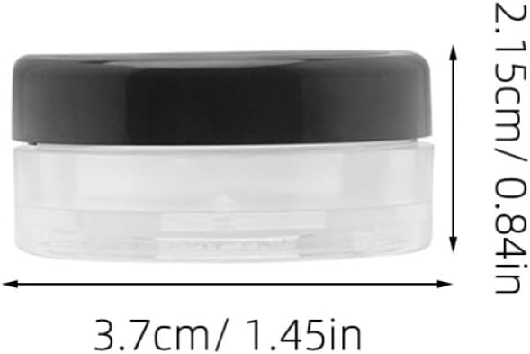 10pcs 10g Refillable Powder Box Portable Loose Powder Case Plastic Compact Container for Home Use and Makeup Bag Black