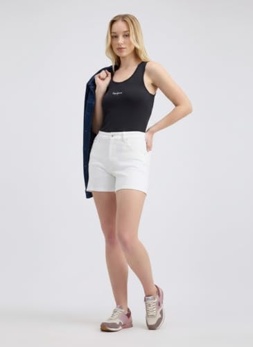 Image of PENTOO Women's Relaxed Fit Mid Rise Regular Length Denim Shorts
