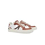 Lacoste Men's L004 Sneaker, Brown/White, 7.5
