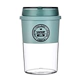 Jayehoze Tragbarer 300 ml Hochwertiger Tritan-Material Anti-Rutsch-Kaffeebecher Verbrühungssicherer Auslaufsicherer Tee-Milch-Tasse Reisebecher für Geschenke