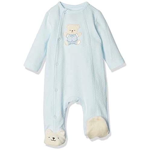 Little Me Clothes for Baby Boys’ 100% Cotton Scratch-Free Tag Footie Sleeper, Preemie to 9 Months