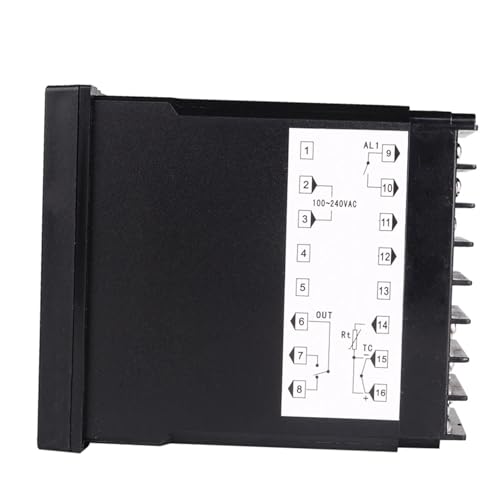 Controlador de temperatura PID REX-C400 dual con termopar K y salida de relé 3