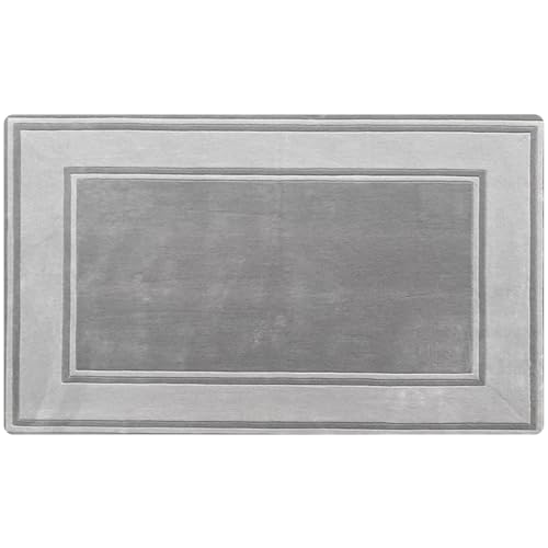 Alfombra de pasillo lavable y resistente al agua con base antideslizante gris 2