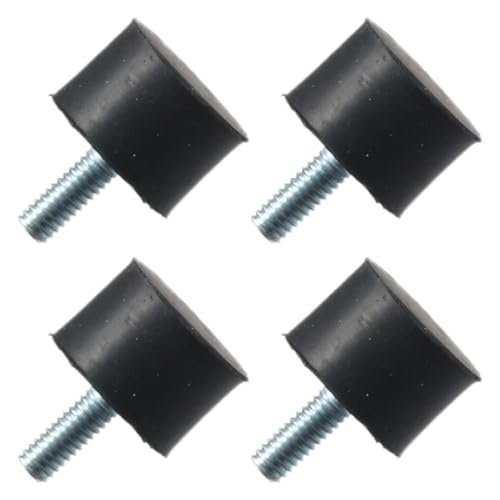 SHUATI Vibration Damping Mounts,4Pcs M4 M6 M8 Thread Rubber Mounts,Practical Vibration(M4x15x15mm)