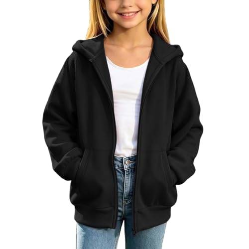 Sblioda Boys Zip Up Hoodie Kids Zip Up Hoodie Black - image 5