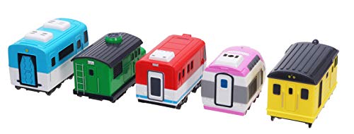 Titipo The Little Train, Pull Back - Titipo and Train Friends, 5pcs Mini Toy Trains Set (5pcs)