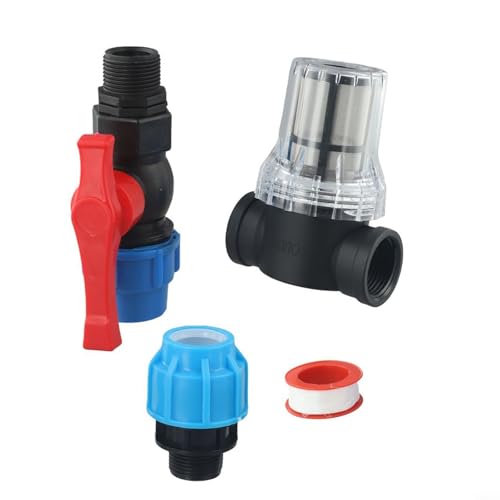 Filtro de agua de riego por goteo de jardín con pantalla de acero inoxidable de malla 80, conector rápido para tubo de plástico de 20 mm, 25 mm, 32 mm, para un adaptador de filtración en línea fácil
