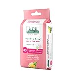 Aleva Naturals Bamboo Baby Hand 'n' Face Wipes, 30 Count