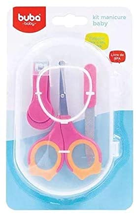 Kit Manicure Estojo Rosa - Buba Ref 6140