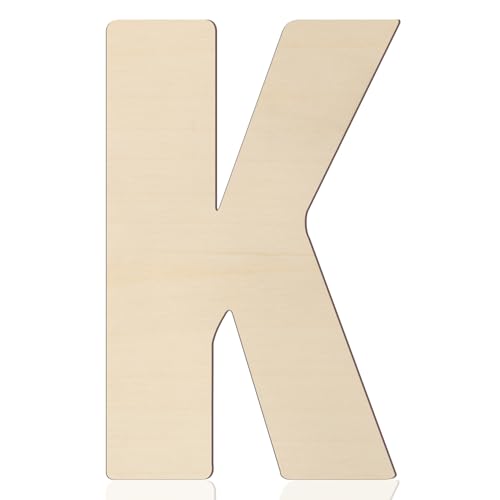 Wooden Greek Letters 8 inch, Wood Letter Κ Kappa Unfinished Wooden Alphabet Letters for Wall Decor Crafts DIY Painting for Sorority Fraternity Gifts Classroom Education Nursery Wall Art
