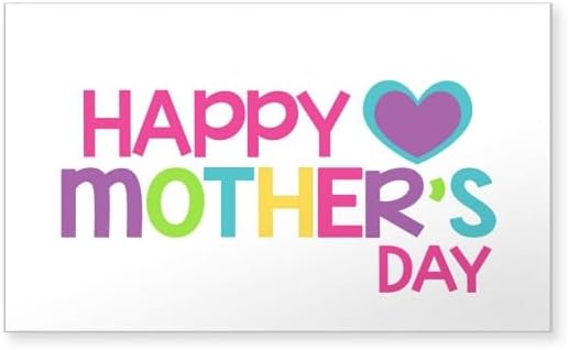 CafePress Happy Mother's Day Rectangle Sticker Rectangle Bumper Sticker Car Decal