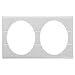 HUBERTÂ® Cold Food Bar Tile Tray Full Size with Cut-Outs for Oval Bakers White Melamine Tile - 21