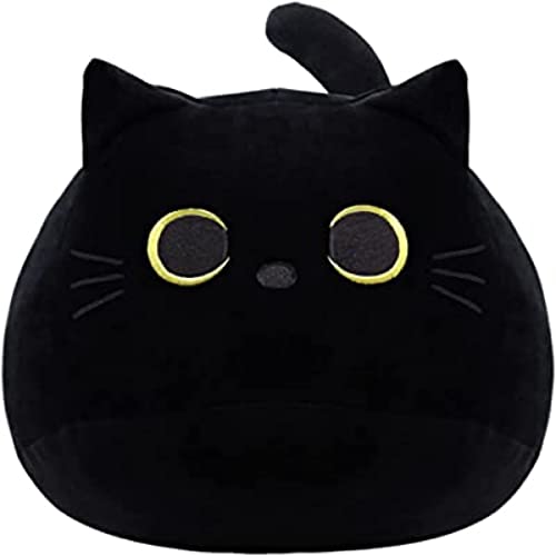 Image of WeBingo Black Cat Plush Toy 16'', Giant Cat Stuffed Animal Plushies Pillow for Girl Boy Kid Adult, Large Big Soft Gift for Birthday Christmas Valentine's Day Home Decor