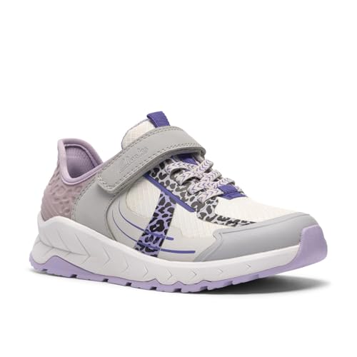 Chaussures souples Clarks Selva Lane K lilas pour pieds sensibles enfants