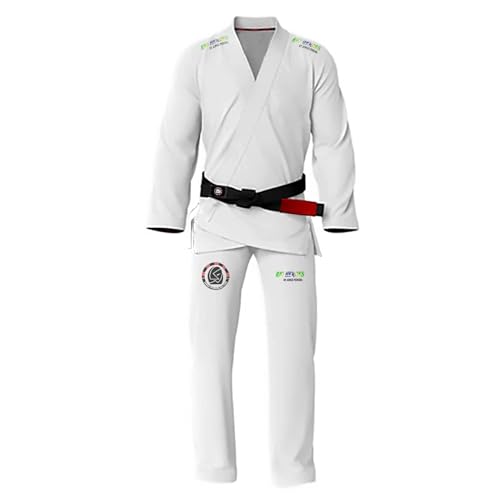 Jorge Pereira BJJ Premium Gi, Durable For Men & Women, Brazilian Jiu Jitsu Gear (A1, White)