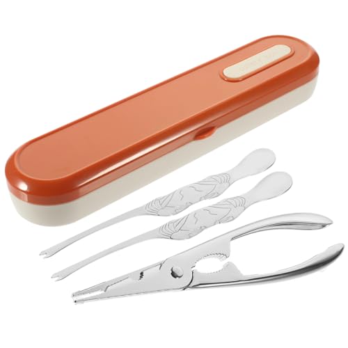 OUNONA 1 Juego Herramientas de Cangrejo Inoxidable Utensilios de Cocina Romper Cáscaras de Color Ligero y Ergonómico