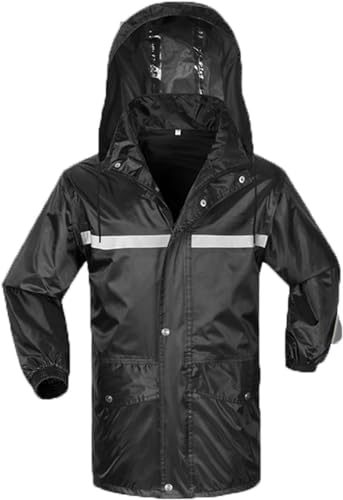 Roupa de chuva (conjunto de jaqueta e calça de chuva) Capa de chuva masculina à prova de vento com c