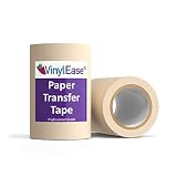 Vinyl Ease 6 inch x 150 feet roll of Paper Transfer Tape with a Medium Tack Layflat Adhesive. Works