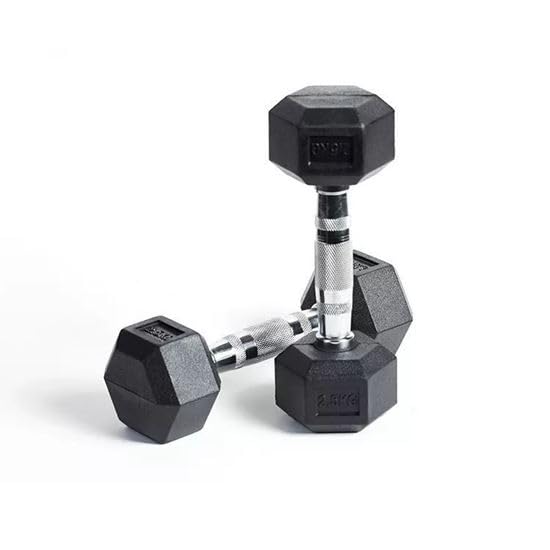 Manillar Hexagonal Engomado Profesional de 1 a 60 kg, Pesas Gimnasio en Casa para musculación, Levantamiento de Pesas, Entrenamiento, Mancuernas Hexagonal [1 Manillar]