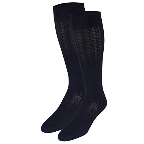 Image of Truform Compression Socks, 15-20 mmHg, Knit Women's Dress Socks, Knee High Over Calf Length