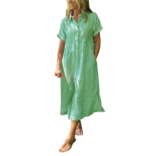 Robe chemise rayée bleu et blanc idéale pour le bureau et le quotidien