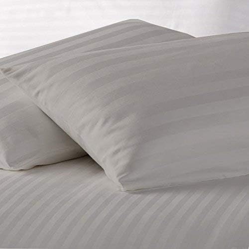 Image of Cotton 300 TC Pillow Cover, Small -16 x 24 Inch, Grey, 2 Pieces