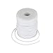 Pandahall 54.68 Yards/Roll 2mm Hollow Pipe Tubuing Rubber Cord with 1mm Hole Solid Rubber Tube Cord with Plasic Spool (White)