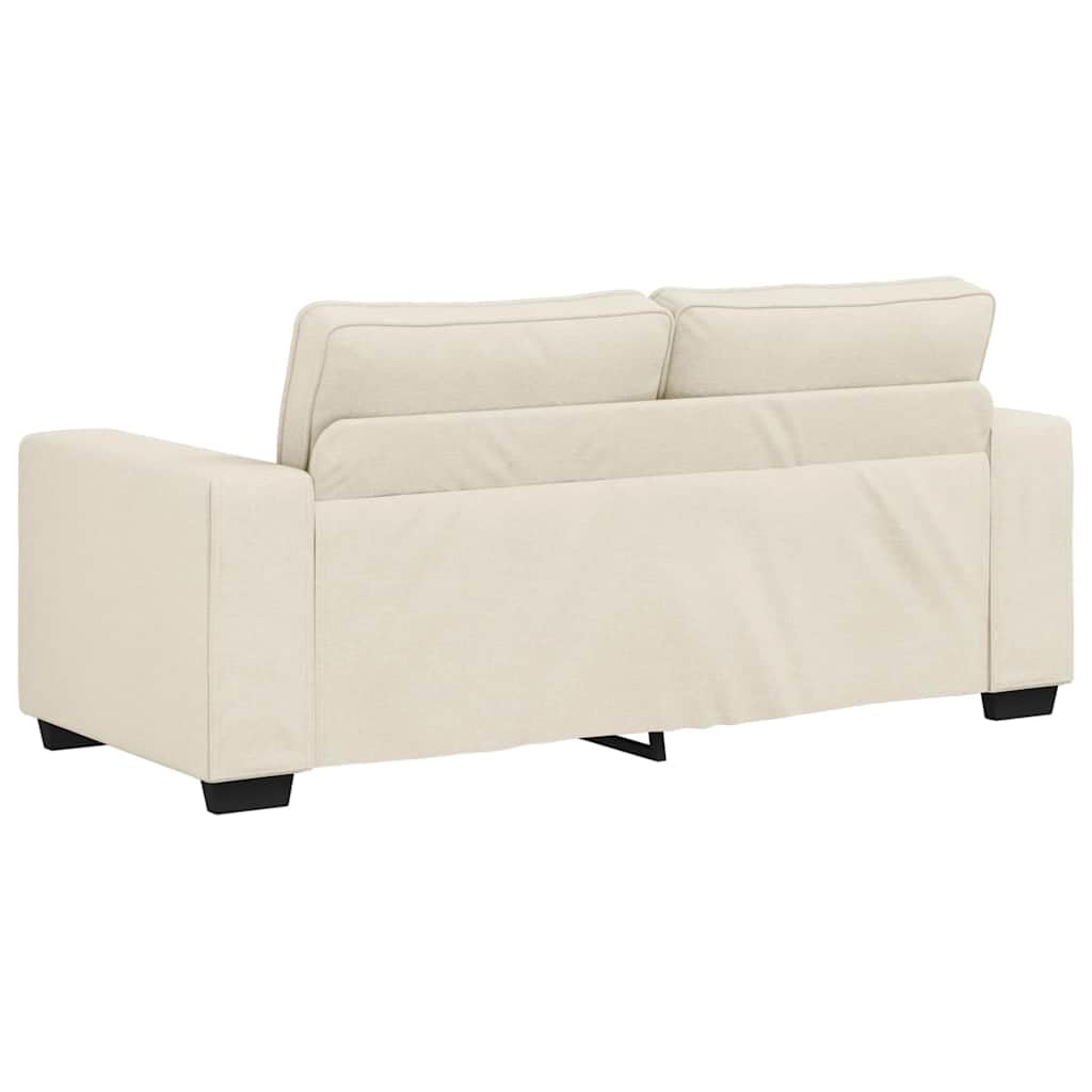 Sofa 2-osobowa 180 x 77 x 82 cm, lniany materiał, do salonu, ławki z szerokimi podłokietnikami i stabilnym stelażem z drewna i metalu, do pokoju gościnnego i biura