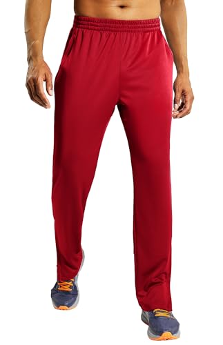 Image of MIER Mens Ankle Zip Sweatpants, Soccer Warm-up Track Pants with Pockets