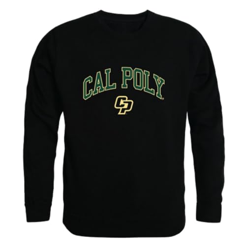 W Republic Cal Poly California Polytechnic State University San Luis Obispo Mustangs Campus Crewneck Sweatshirt Black Medium