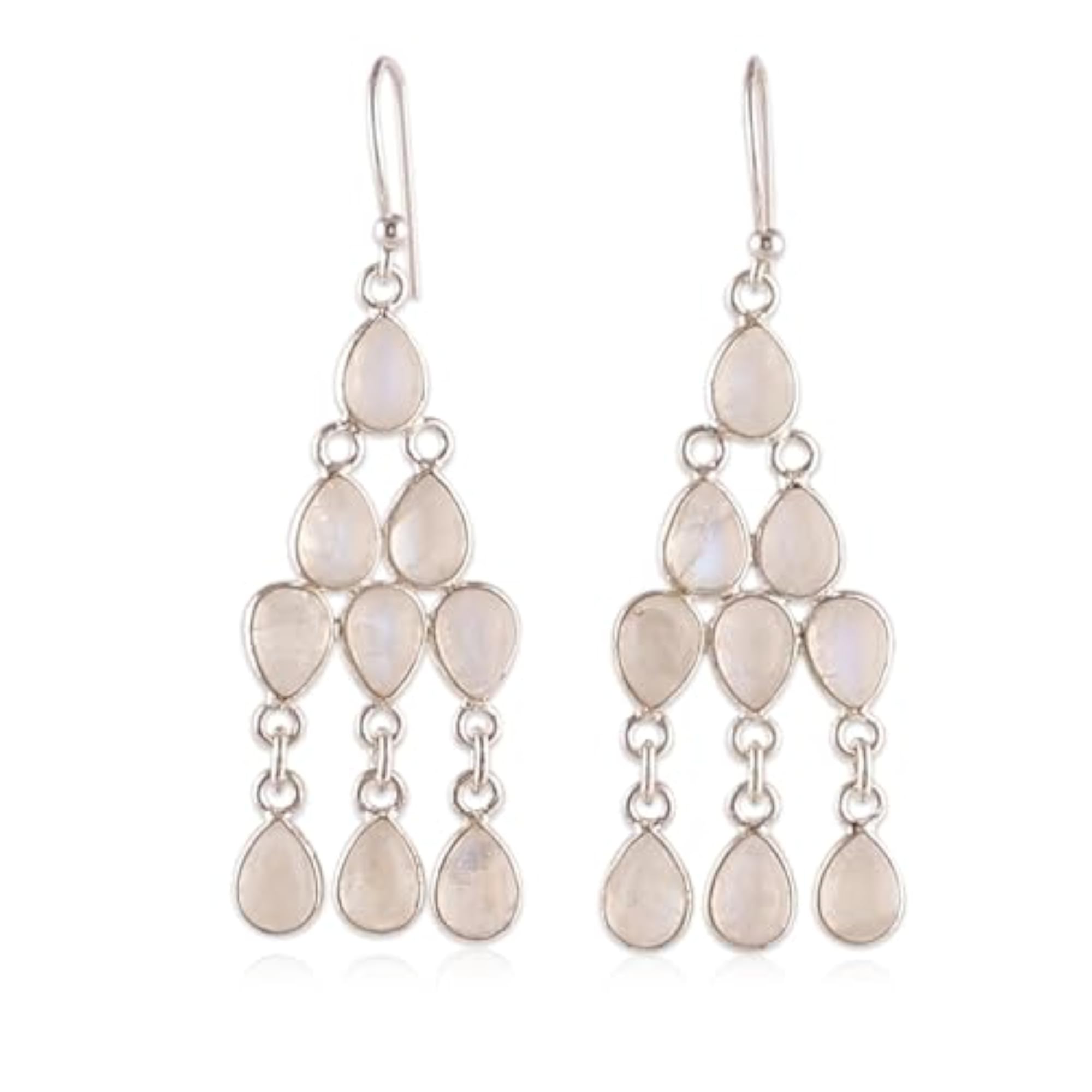 Women's Pure Dangle Drop Earrings with Gemstone