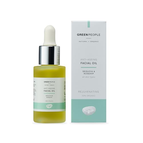 Aceite facial antienvejecimiento Green People para calmar la piel seca y tirante