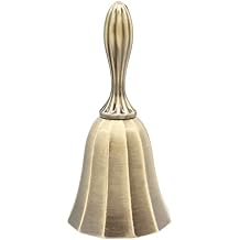 1 Pack Antique Hand Bell 4 Inch Ringing Bell, Light Weight Hand Call Bell Jingle Wedding Bell for Church,School,Restaurant Service