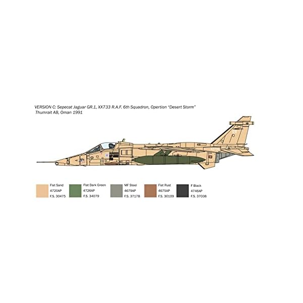 Italeri 1459 1:72 Sepecat Jaguar GR.1/3 R.A.F. -Modellbau, Bausatz, Standmodellbau, Basteln, Hobby, Kleben… – Bild 4
