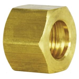 MIDLAND INDUSTRIES 18035 Hex Nut, 1/4-in Compression, Brass