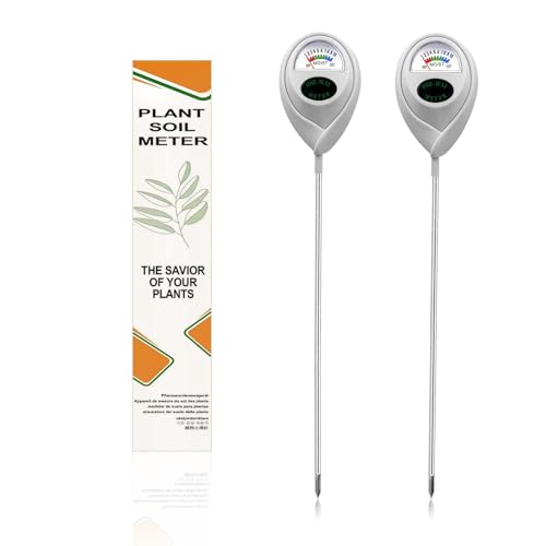 MEPHILIMIA 2 STK Lange Sonde Boden-Feuchtigkeitsmesser für den tiefen Einsatz Boden-Feuchtigkeitsmessgerät, Hygrometer für den Garten & die Landwirtschaft, bodentester