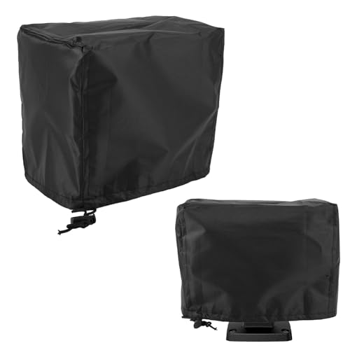 Fish Finder Cover for Lowrance & Humminbird 5 Inch Devices, 8.3x7.1x5.1 Inch Oxford Fabric Depth Finder Cover with Silver Coating & Drawstring Waterproof Protection for Screen and Devices