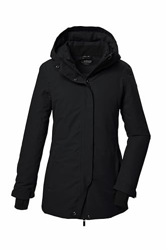 killtec Damen Funktionsparka/Parka mit Kapuze KOW 93 WMN PKR, schwarz, 46, 41817-000