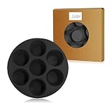 Eucteje Silikon Backformen Brotbackform BPA-Frei Kuchenform Antihaft Silikonform Muffinform Rund Backform Cupcakes Zubehör Kompatibel mit Thermomix TM5 TM6 TM31 Küchenmaschine Ersatzteil (Schwarz)