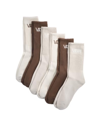 Image of Vans Unisex Adult Classic Crew Socks (3 & 6-pack) - Casual Men's & Women's Everyday Socks, Soft & Stretchy Fabric