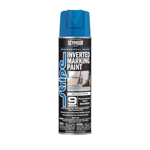 20-969 Seymour Stripe 9-Series Inverted Ground Marking Paint, Fluorescent Blue net 17oz. (Pack of 1)