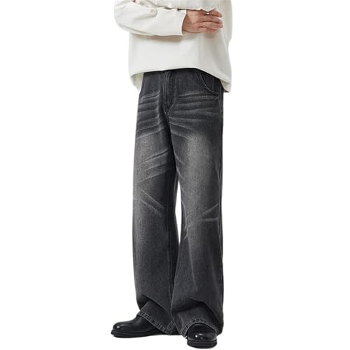 Jeans homme printemps en denim américain avec taille élastique décontracté