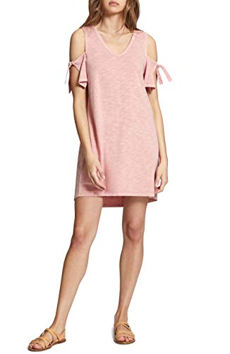 Sanctuary Clothing Women's Lakeside Cotton Tie-Sleeve Cold-Shoulder Dress (Adobe, X-Large) #TOP11