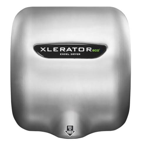 XLERATOReco Hand Dryer, Excel Dryer XL-SB-ECO-110-120V Hand Dryer, Automatic, Surface-Mounted, Brushed Stainless Steel Cover, Standard Nozzle - Thumbnail 2