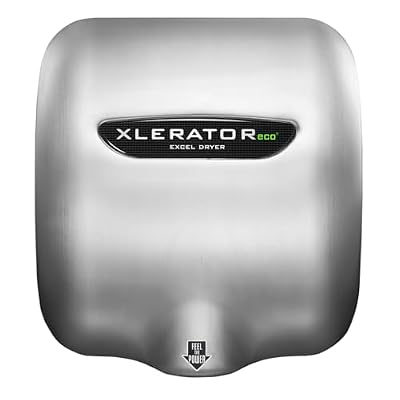 مجفف Excel XL-SB-ECO-1.1N مجفف يدوي XLERATOR XL-SB-ECO أوتوماتيكي ، مثبت على السطح ، غطاء من الفولاذ المقاوم للصدأ المصقول ، 110-120 فولت مع فوهة تقليل الضوضاء