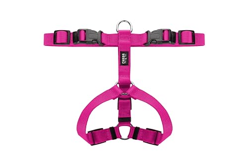 Chaba Guard Hundegeschirr für mittelgroße Hunde mit Kontrolle, Anti-Zug & Würgen, Verstellbar, Komfortabel und Leicht, Classic Step-in Brustgeschirr, Laufgeschirr, Dog Harness, Größe L, Fuschia