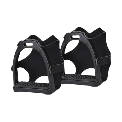 Harilla 2 Piezas de estribos para Montar, estribos para sillín de Caballo, Pedales Antideslizantes enjaulados para Deportes ecuestres al Aire Libre