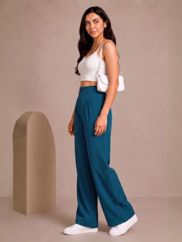Image of Womens NS Lycra Korean High Waist Straight Pants