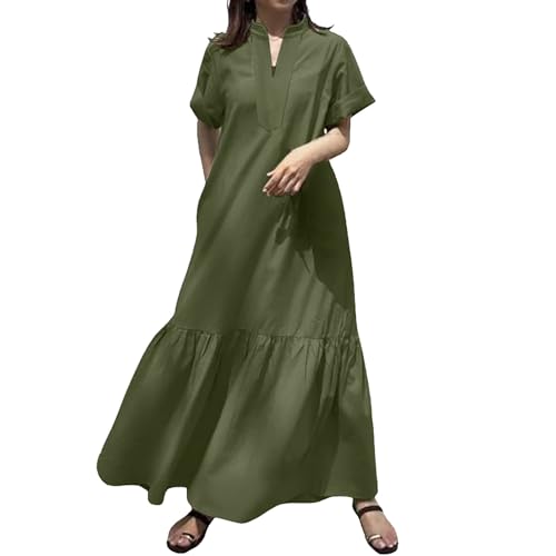Robe de bal de promo verte et élégante | Sublimez votre silhouette en lin naturel