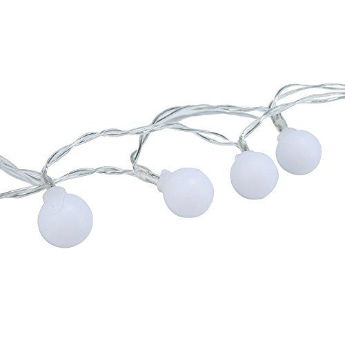 Huifeideyu Luzes LED Globo de Fada, Bola Branca Quente, luzes estreladas decorativas impermeáveis pa